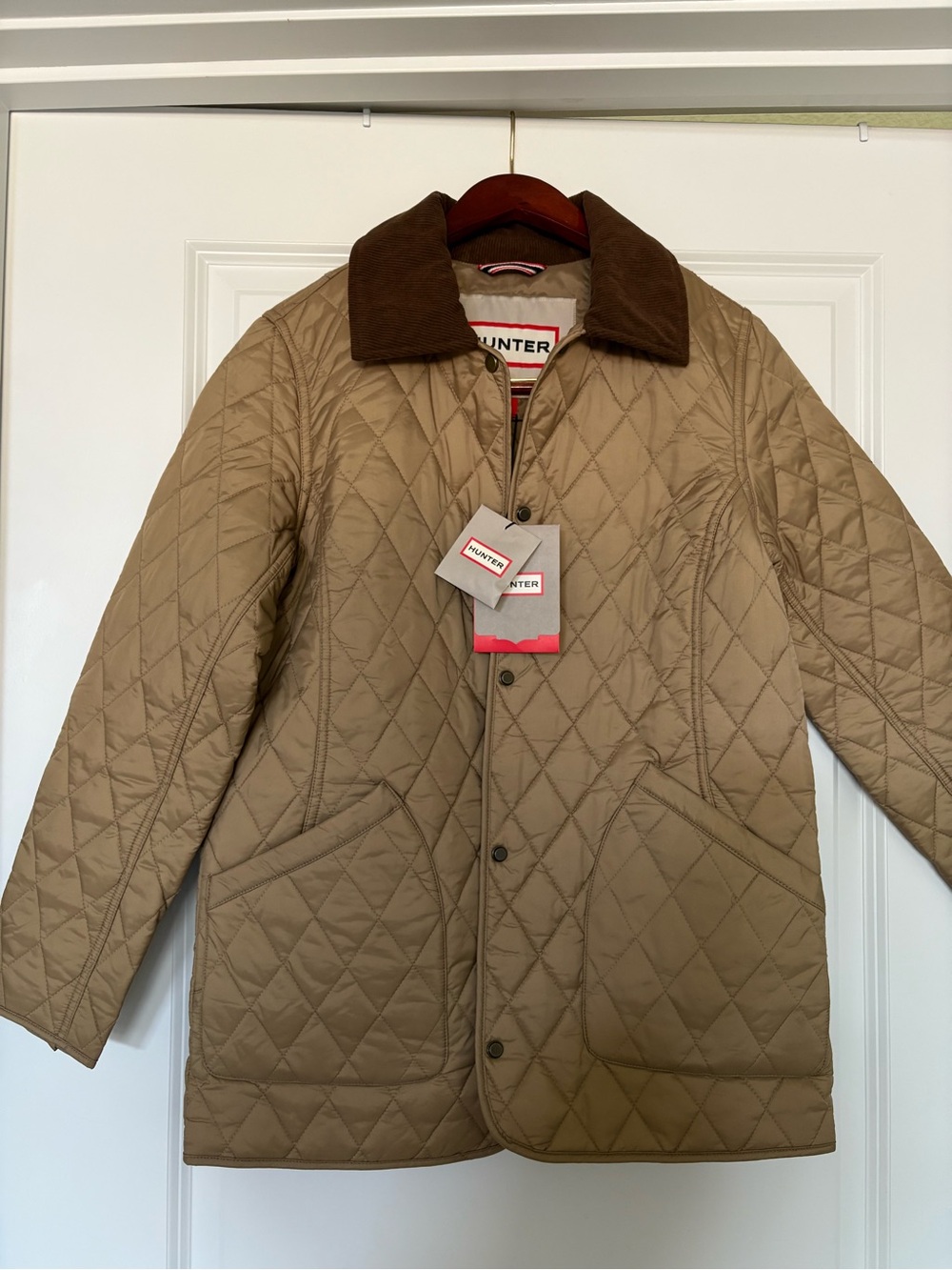 NWT Hunter Rachel Quilted Barn Jacket British Tan S - Picture 2 of 7